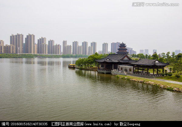 江西省抚州市南岸湖公园,都市风光,建筑摄影,摄影,汇图网www.huitu.com